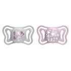 Chicco, Physioforma Light, suzeta din silicon, roz, 2-6 m, 2 buc.