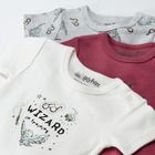 Cool Club, Body cu maneca scurta pentru bebelusi, mix de culori, imprimeu Harry Potter, set 3 buc.