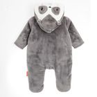 Cool Club, Pijama tip salopeta calduroasa pentru copii, gri, Fisher-Price