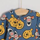 Cool Club, Pijama tip salopeta pentru baieti, albastru, imprimeu Winnie the Pooh, set, 2 buc.