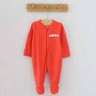 Cool Club, Pijama tip salopeta pentru baieti, bumbac organic, ecru, bej, rosu, Fisher-Price, set 3 buc.