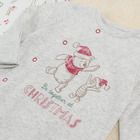 Cool Club, Pijama tip salopeta pentru baieti, gri, ecru, imprimeu Winnie the Pooh, set 2 buc.