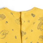 Cool Club, Rochie cu maneca lunga pentru fete, galben, imprimeu animale salbatice
