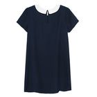Cool Club, Rochie cu maneca scurta pentru fete, bleumarin, cu guler