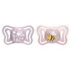 Chicco, Physioforma Light, suzeta din silicon, roz, 2-6 m, 2 buc.