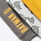 Cool Club, Pantaloni trening pentru baieti, galben, gri, imprimeu Batman, set 3 buc.