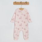 Cool Club, Pijama tip salopeta pentru fete, ecru, roz, imprimeu Bambi, set 3 buc.