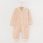 Cool Club, Pijama tip salopeta pentru fete, ecru, roz, set 2 buc.