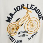 Cool Club, Tricou pentru baieti, ecru, imprimeu Major league