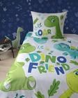 Dinozaur Fluo, set lenjerie de pat single, 160-200 cm