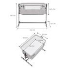 Kinderkraft, Neste Up, patut atasabil (co-sleeper) 3in1, gri