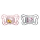 Chicco, Physioforma Light, suzeta din silicon, roz, 2-6 m, 2 buc.