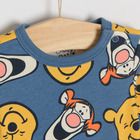 Cool Club, Body cu maneca lunga pentru baieti, albastru, bleumarin, imprimeu Winnie the Pooh, set, 3 buc.