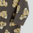 Cool Club, Pijama tip salopeta pentru baieti, granit, bej, galben, imprimeu Lion King, set 3 buc.