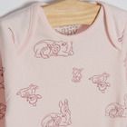Cool Club, Pijama tip salopeta pentru fete, ecru, roz, imprimeu Bambi, set 3 buc.
