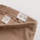 Cool Club, Set pentru baieti, Body cu maneca lunga, Pijama tip salopeta, Caciula, bumbac organic, ecru, maro
