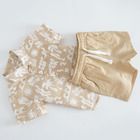 Cool Club, Set pentru baieti, Camasa cu maneca scurta, Pantaloni scurti, bej