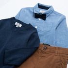 Cool Club, Set pentru baieti, Camasa cu maneca lunga, Pantaloni din material textil, Pulover, Papion, mix