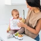BabyOno, castron compartimentat cu lingurita, mov