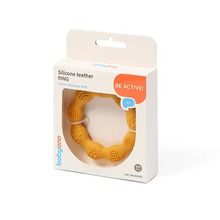 BabyOno, Ring, jucarie pentru dentitie din silicon, galben