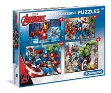 Clementoni, Progressive Super Color, The Avengers, puzzle 4in1, 360 piese