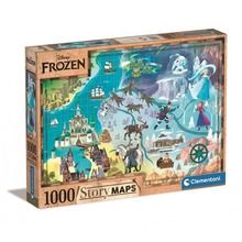 Clementoni, Story Maps, Frozen, puzzle, 1000 piese