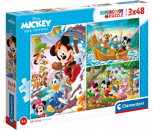 Clementoni, Super Color, Mickey & Friends, puzzle, 144 piese
