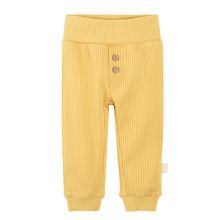 Cool Club, Pantaloni pentru bebelusi, din tricot striat, galben-mustar
