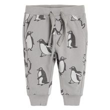 Cool Club, Pantaloni trening pentru baieti, gri, imprimeu pinguini