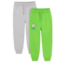 Cool Club, Pantaloni trening pentru baieti, gri, verde, set, 2 buc.