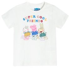 Cool Club, Tricou pentru fete, alb, imprimeu Peppa Pig