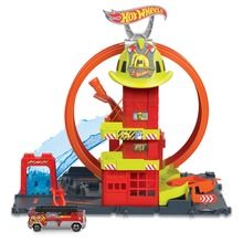 Hot Wheels City, Fire Station - Superloop, set de joaca
