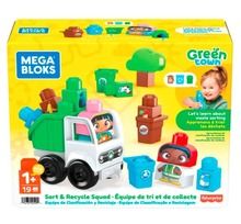 Mega Bloks, Green Town, Eco masina de gunoi, set de constructie, 19 piese