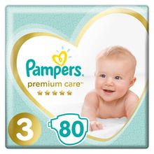 Pampers Premium Care, scutece marimea 3, 5-9 kg, 80 buc.