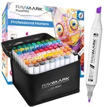 Rawmark, PurePro, set 80 markere duble, cu carcasa, cu cerneala pe baza de alcool, multicolore