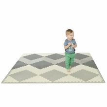 Smiki, covoras din spuma, puzzle, gri, 96 elemente, 180-180 cm
