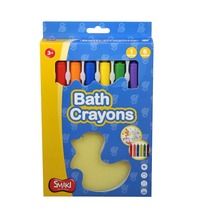 Smiki, creioane colorate pentru baie cu burete, 6 buc.