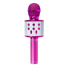 Smiki, microfon bluetooth cu boxa, roz metalic