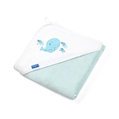 BabyOno, Balena, prosop de baie din bambus cu gluga, 85-85 cm