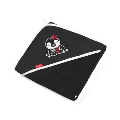 BabyOno, Pinguin, prosop de baie din bambus cu gluga, 85-85 cm