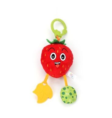 Balibazoo, Easy Peasy Plushes, capsuna, jucarie cu agatatoare pentru bebelusi