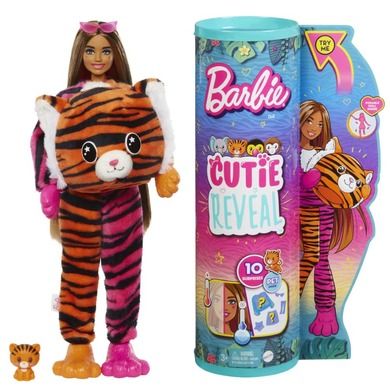 Barbie, Cutie Reveal, Tigru, papusa de serie Jungla