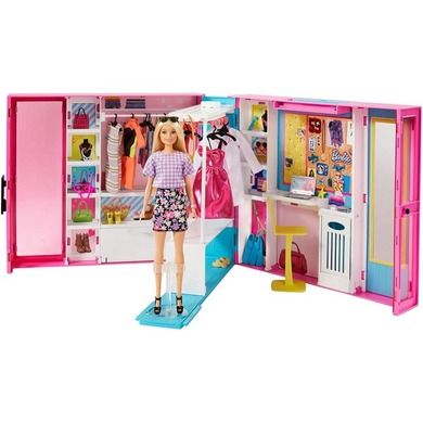 Barbie, Dulap, set cu papusa si accesorii