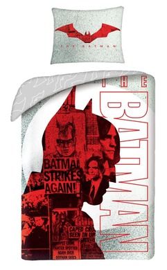 Batman, set lenjerie de pat single, 140-200 cm