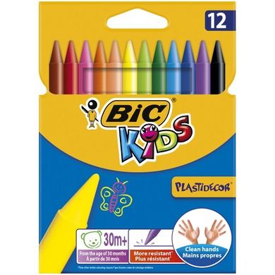Bic, Plastidecor, creioane cerate, 12 culoare