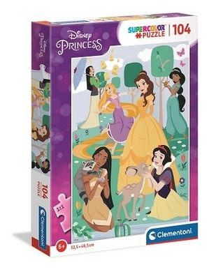 Clementoni, Super Color, Princess, puzzle, 104 piese