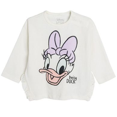 Cool Club, Bluza cu maneca lunga pentru fete, ecru, imprimeu Daisy
