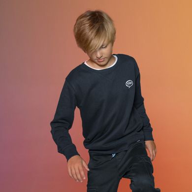 Cool Club, Bluza pentru baieti, albastru inchis, imprimeu Yeah