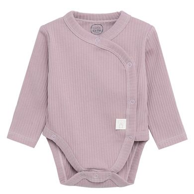 Cool Club, Body cu maneca lunga pentru fete, din tricot striat, mov