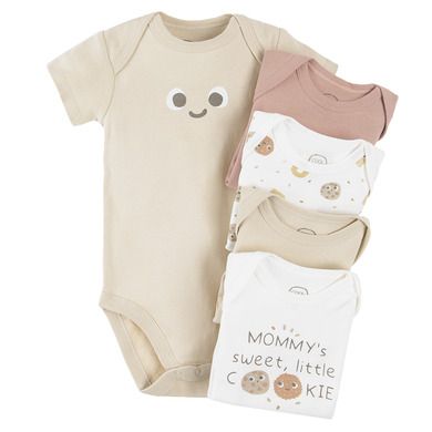 Cool Club, Body cu maneca scurta pentru bebelusi, mix de culori, set 5 buc.